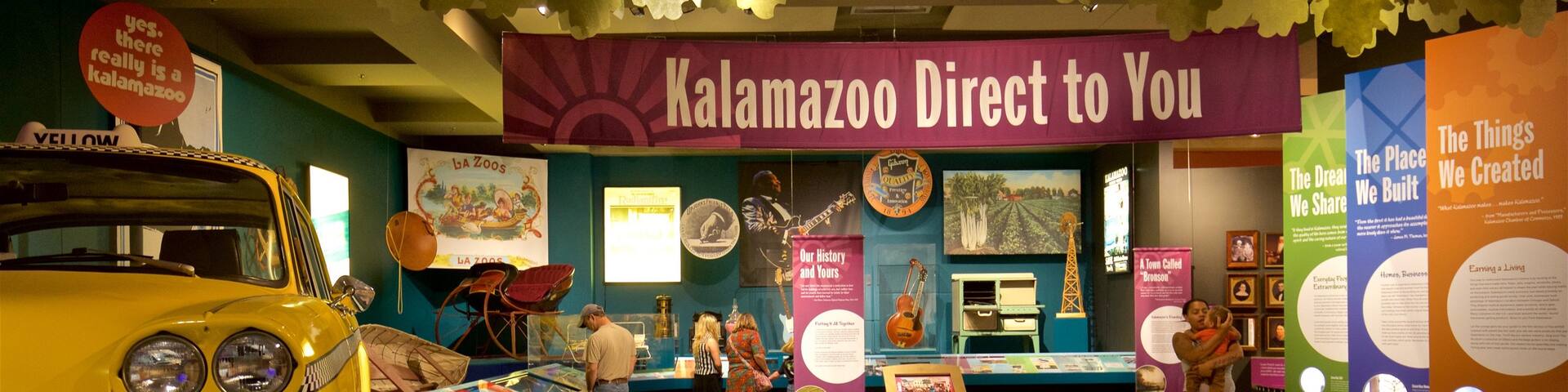 Kalamazoo Valley Museum which includes interior views as well as a small group of people