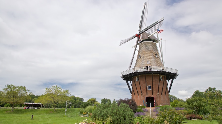 Windmill Island caratteristiche di mulino a vento e giardino