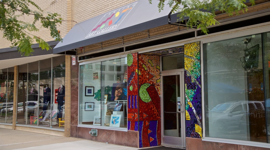 Lansing Art Gallery mostrando arte ao ar livre