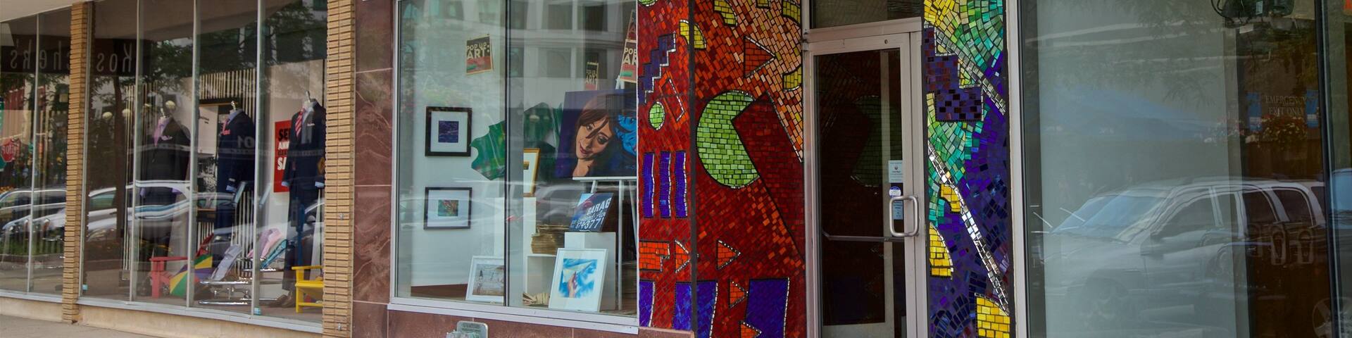 Lansing Art Gallery featuring outdoor art