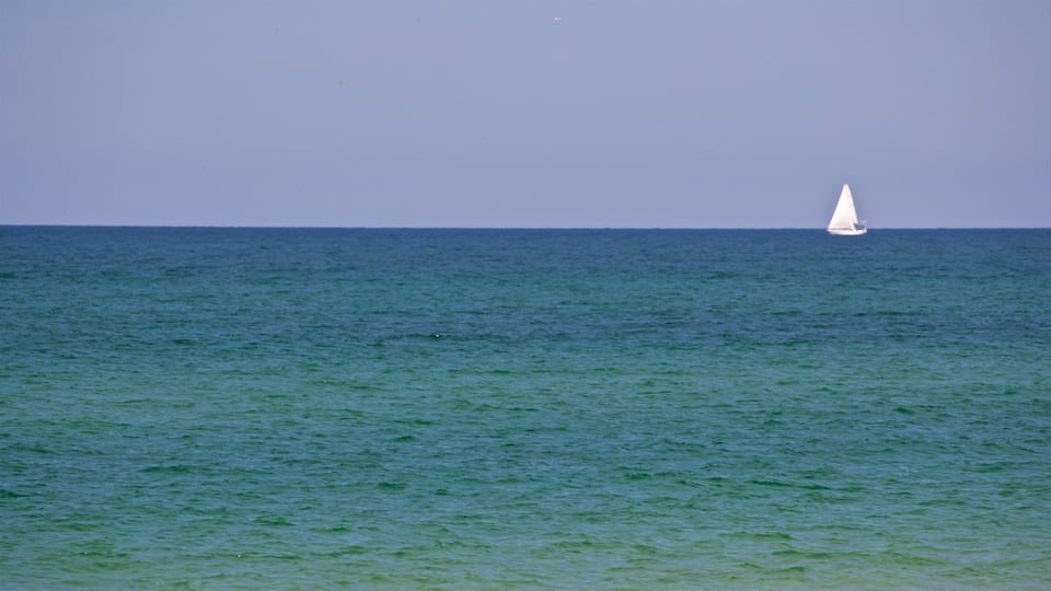 Muskegon State Park featuring sailing, general coastal views and landscape views