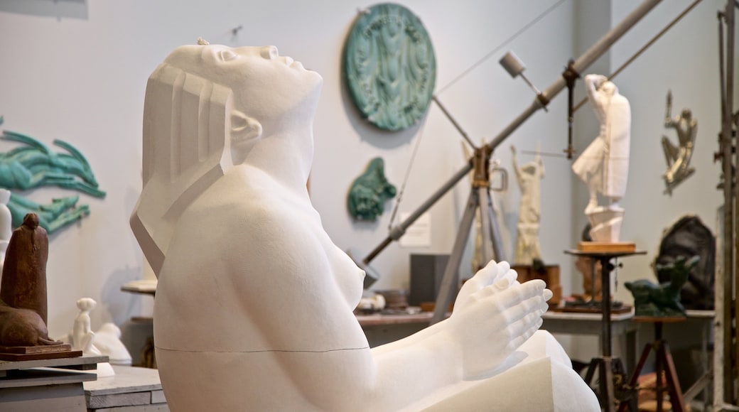 Marshall M. Fredericks Sculpture Museum showing interior views, a statue or sculpture and art