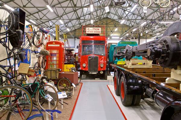 Ipswich Transport Museum featuring interior views and heritage elements