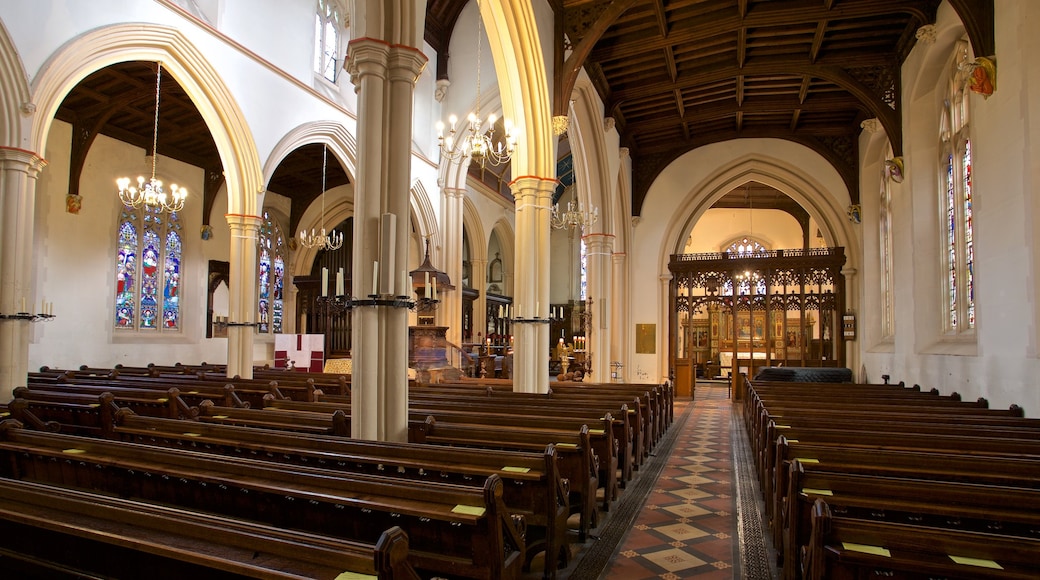 St Mary-le-Tower which includes heritage elements, interior views and a church or cathedral