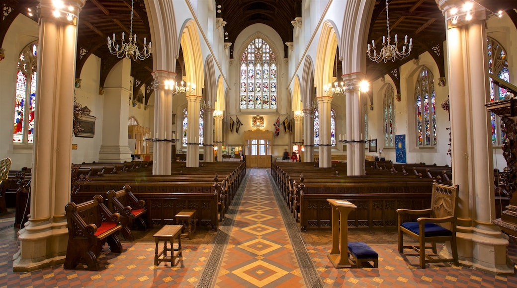 St Mary-le-Tower featuring heritage elements, interior views and a church or cathedral