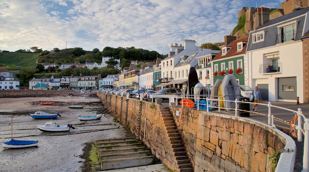 Gorey featuring a bay or harbour, a coastal town and a beach