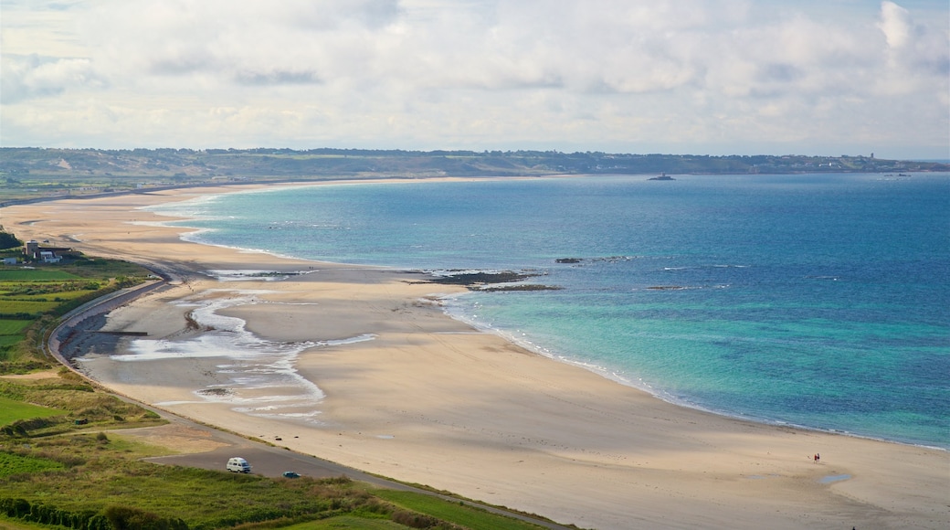 St Ouen showing a sandy beach, landscape views and general coastal views