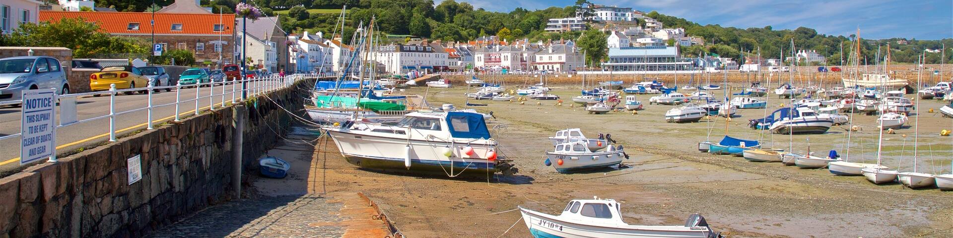 St Aubin featuring a bay or harbor