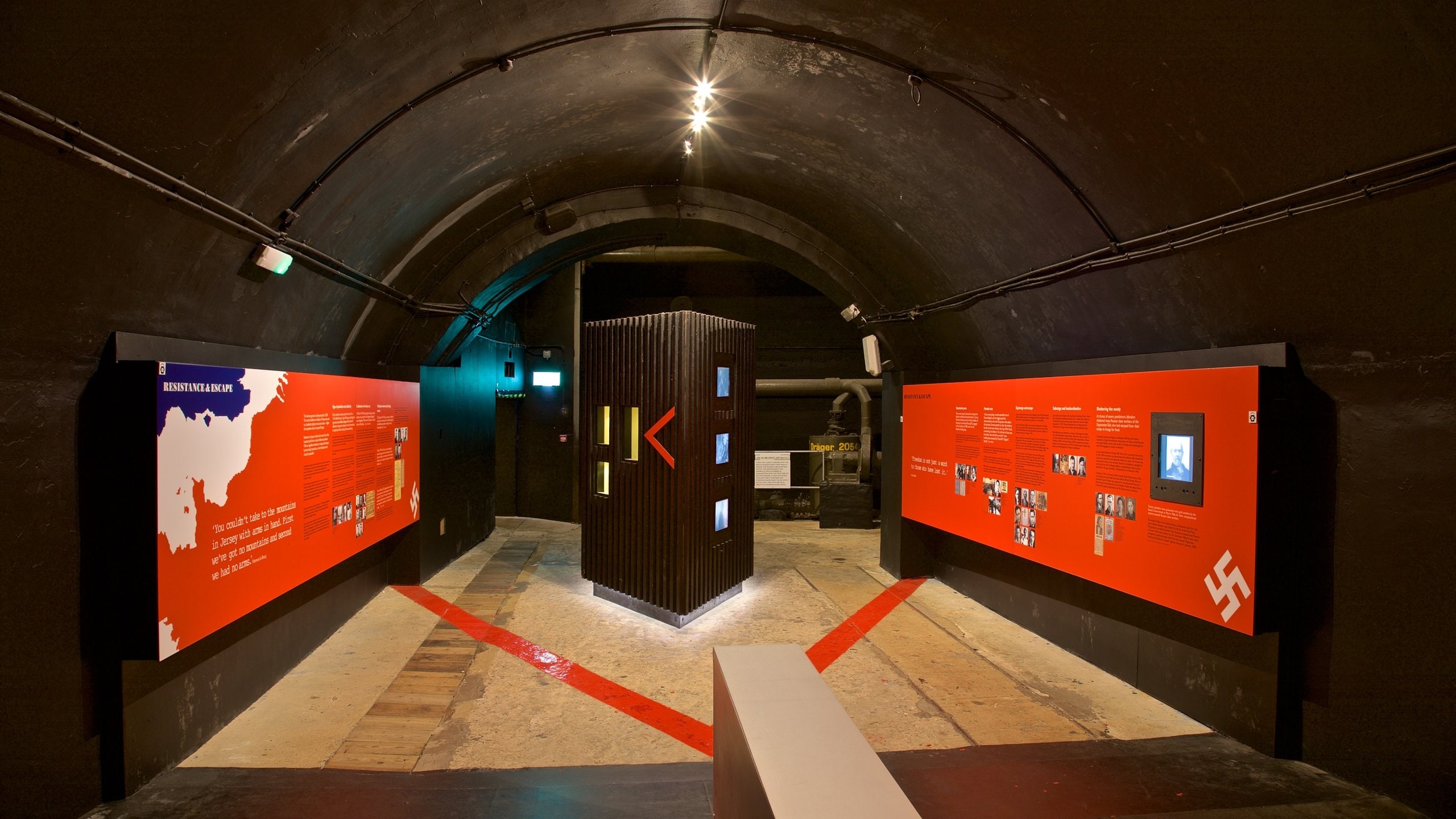 Jersey War Tunnels - German Underground Hospital featuring interior views