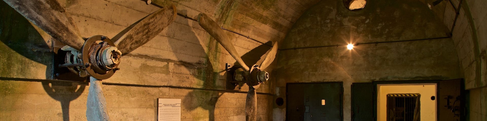 Jersey War Tunnels - German Underground Hospital showing interior views and heritage elements