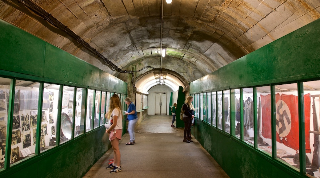 German Underground Hospital featuring interior views as well as a small group of people