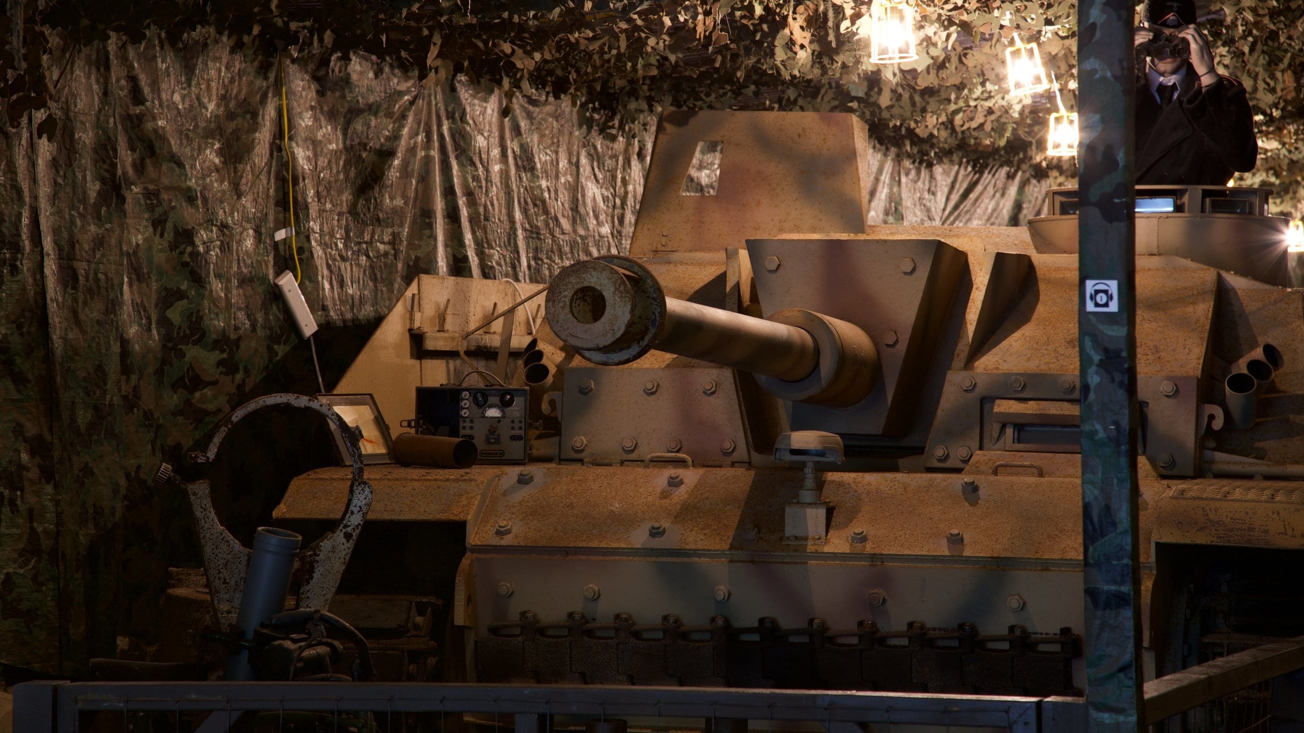 Jersey War Tunnels - German Underground Hospital showing military items