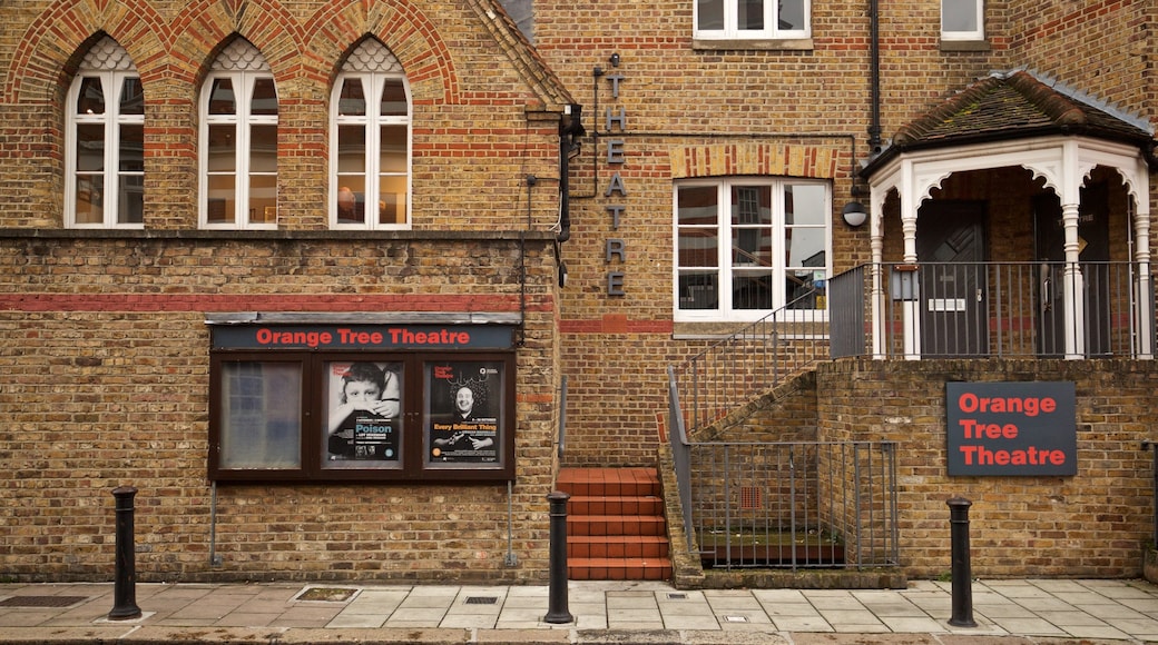 Orange Tree Theatre featuring signage