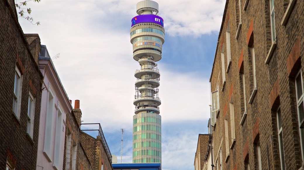 BT Tower welches beinhaltet Wolkenkratzer