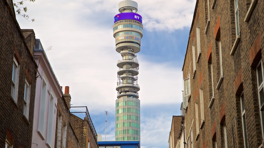 BT Tower featuring a skyscraper