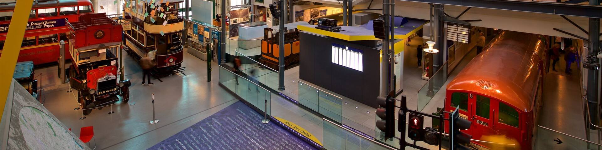 London Transport Museum featuring interior views