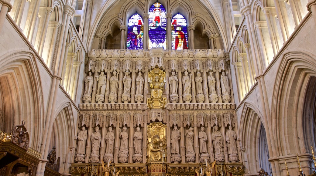 Southwark Cathedral featuring heritage elements, interior views and a church or cathedral