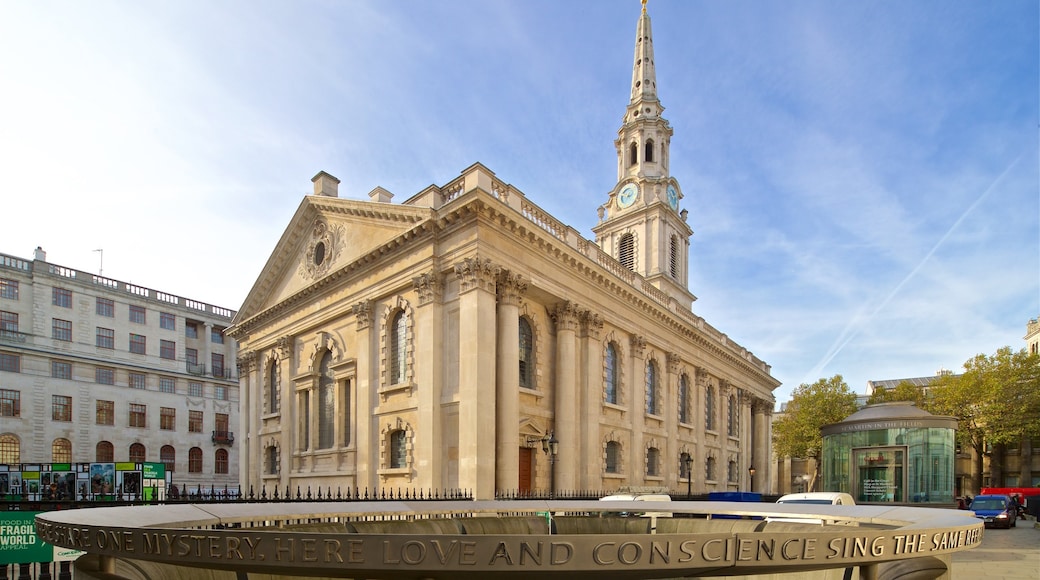 St. Martin-in-the-Fields mostrando arquitetura de patrimĂŽnio
