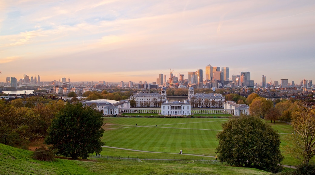 Parque de Greenwich ofreciendo vistas de paisajes, un parque y una ciudad