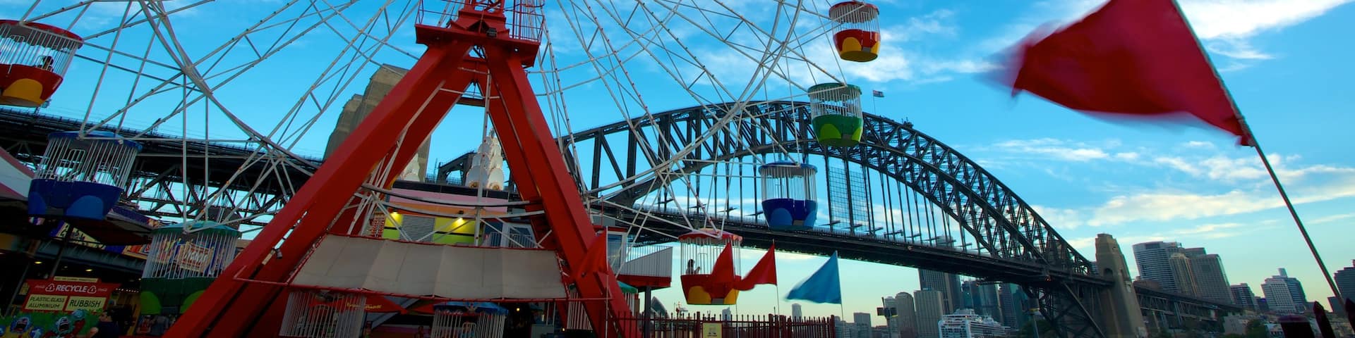 Luna Park showing rides
