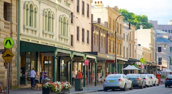 Circular Quay - The Rocks which includes street scenes, a city and heritage architecture