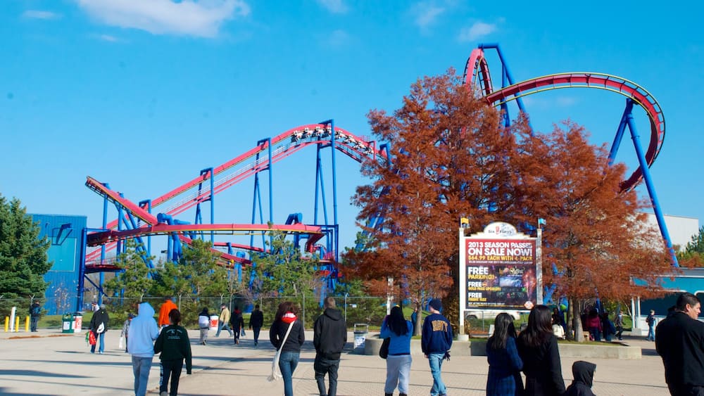 Six Flags Great America featuring rides