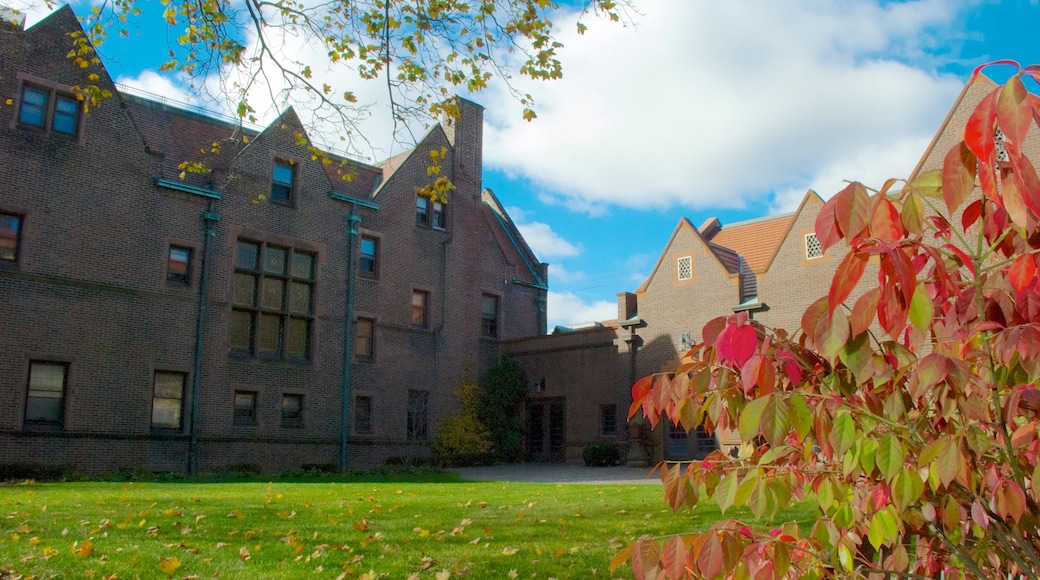 Charles Allis Art Museum which includes art and autumn leaves