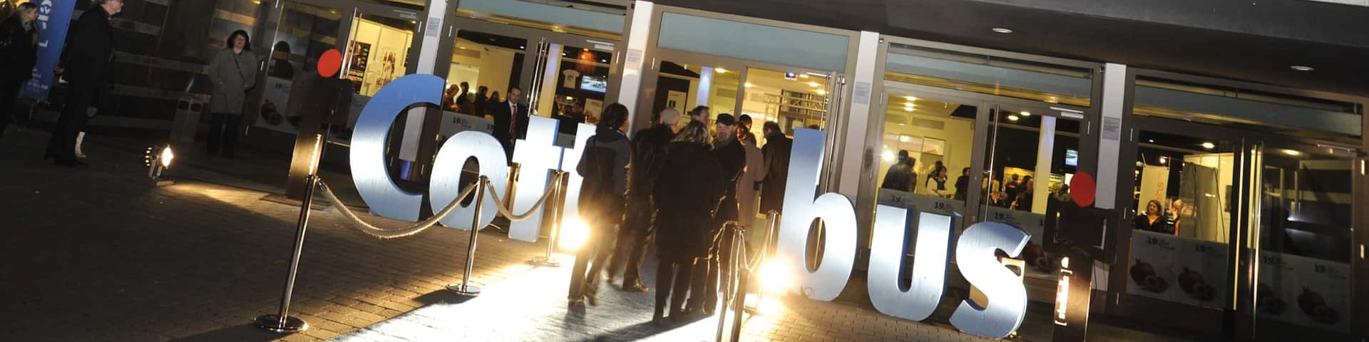 Cottbus showing night scenes, a city and nightlife