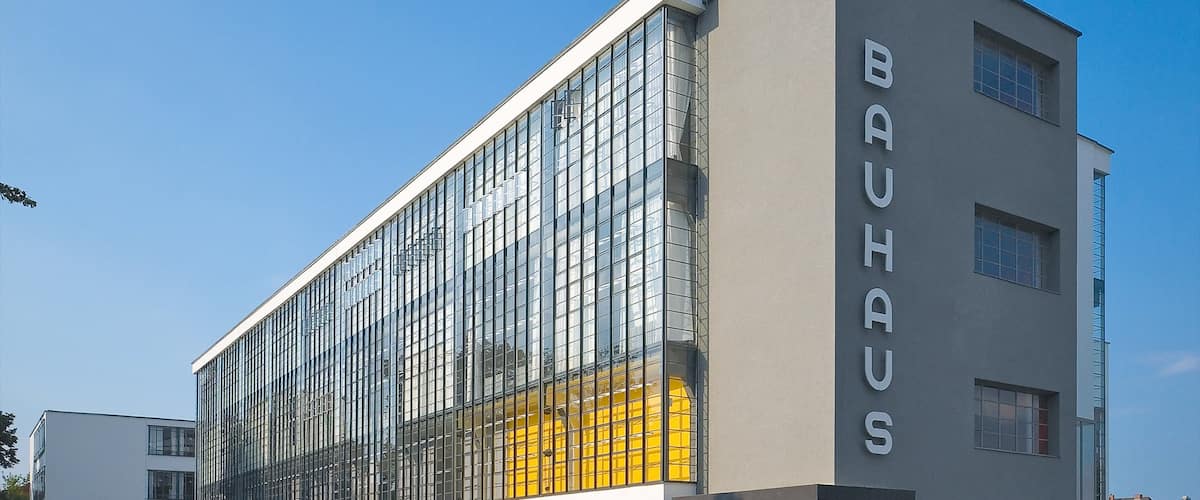 Dessau-Rosslau featuring signage, modern architecture and central business district