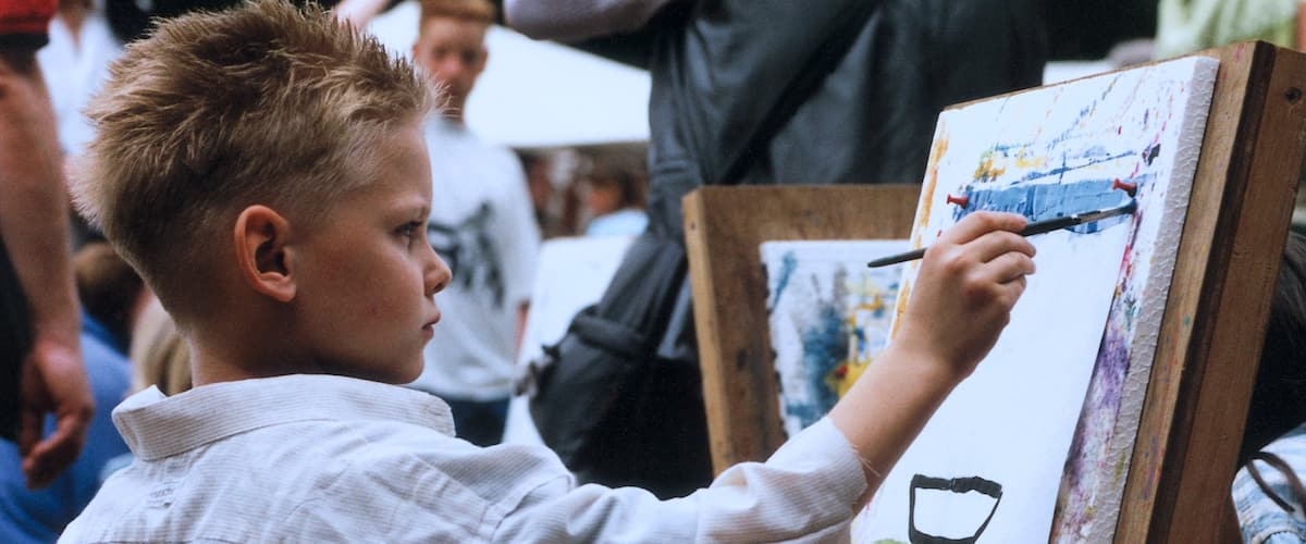 Krefeld featuring art as well as an individual child