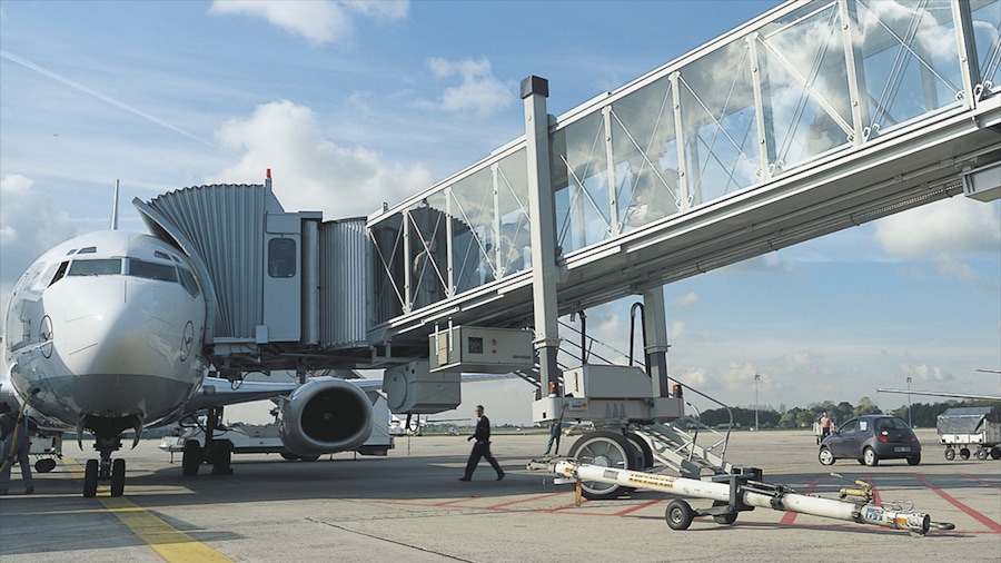 Langenhagen inclusief vliegtuigen en een luchthaven