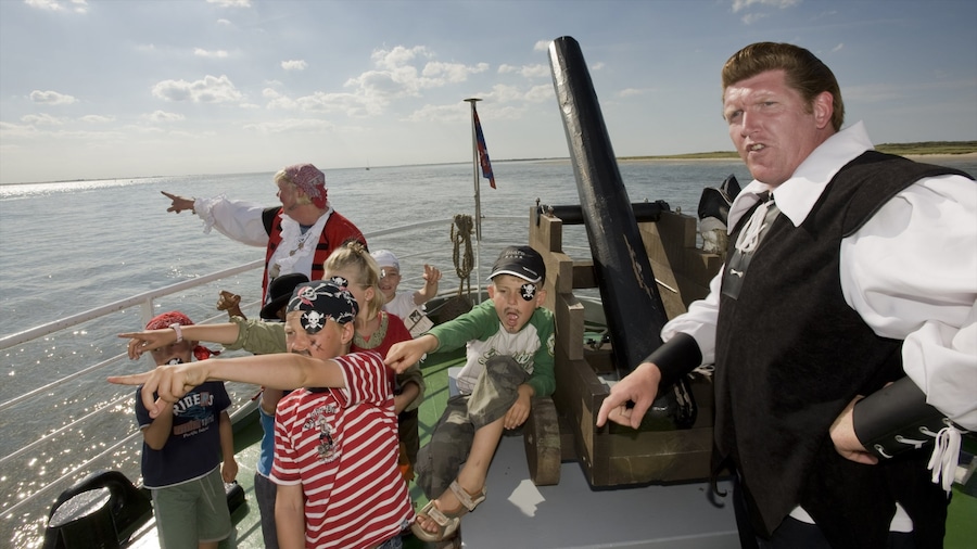 Langeoog som viser bådsejlads