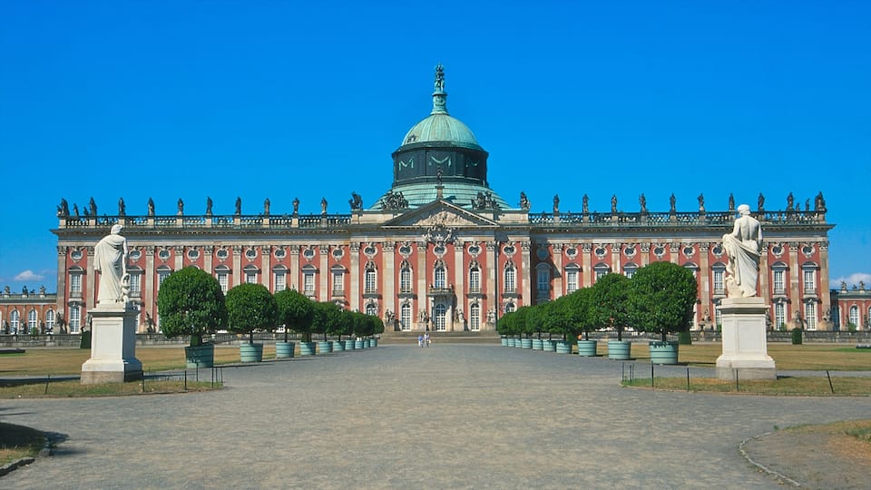Potsdam featuring château or palace, a square or plaza and heritage architecture