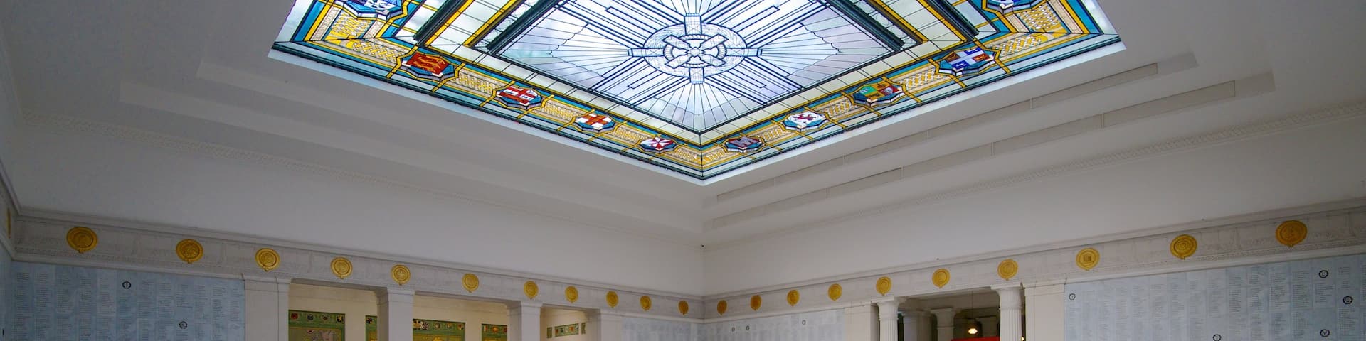 Auckland War Memorial Museum showing a memorial and interior views