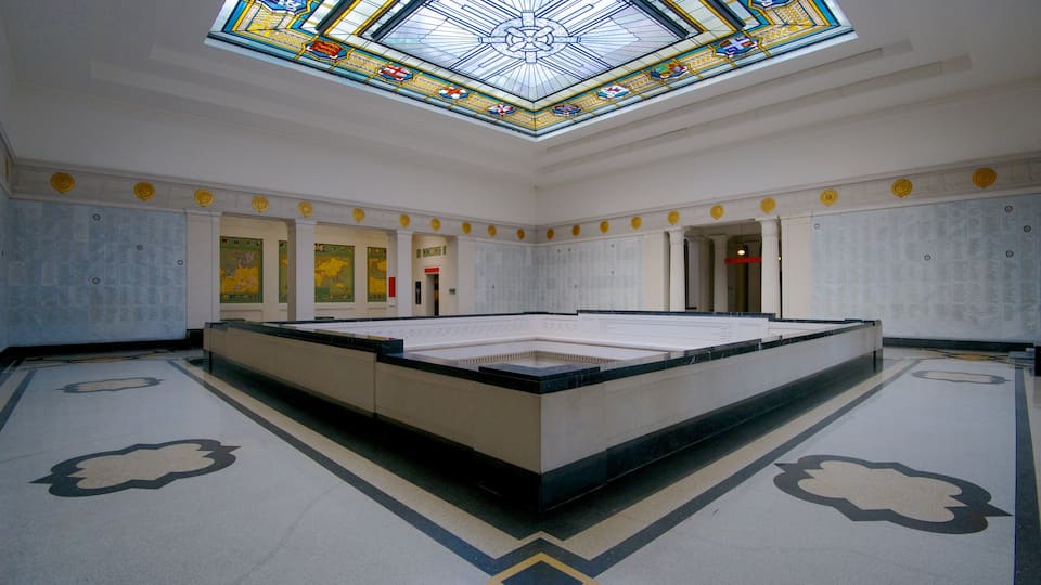 Auckland War Memorial Museum showing a memorial and interior views