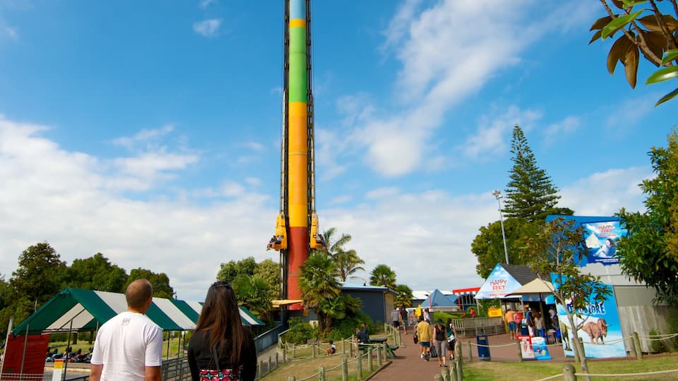 Rainbow\'s End showing rides as well as a couple