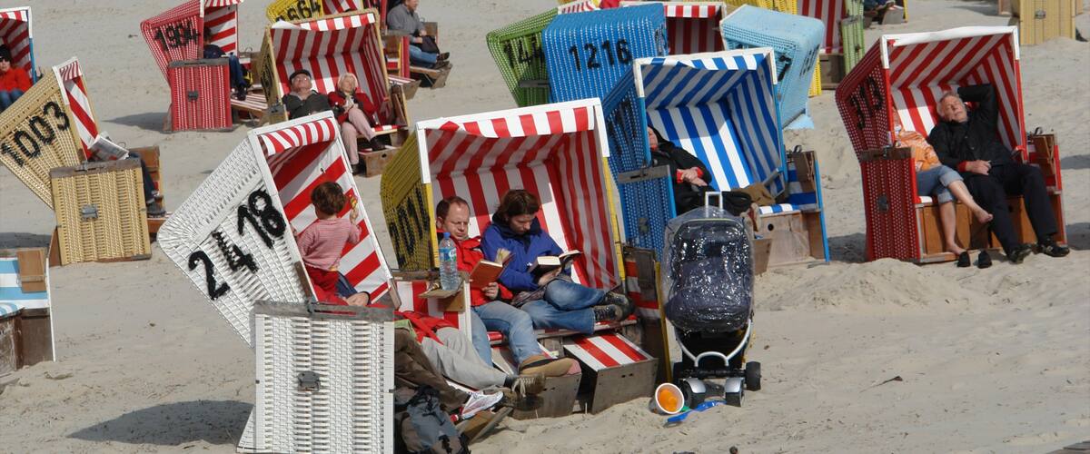Langeoog inclusief een zandstrand en ook een stel