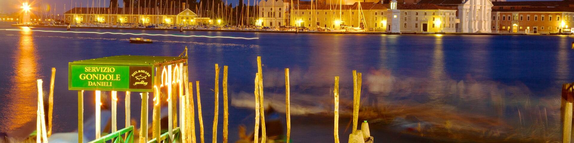 Church of San Giorgio Maggiore featuring a marina, religious aspects and a church or cathedral