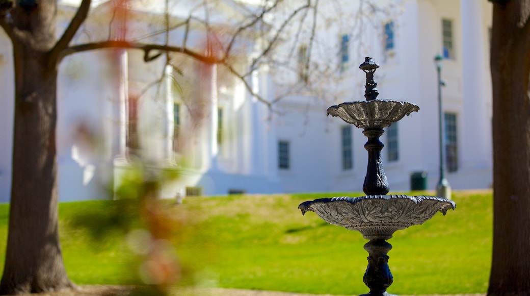 Virginia State Capitol ofreciendo una fuente