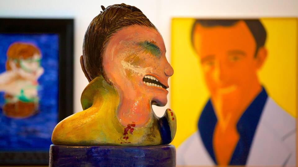 Virginia Museum of Fine Arts showing interior views, art and a statue or sculpture