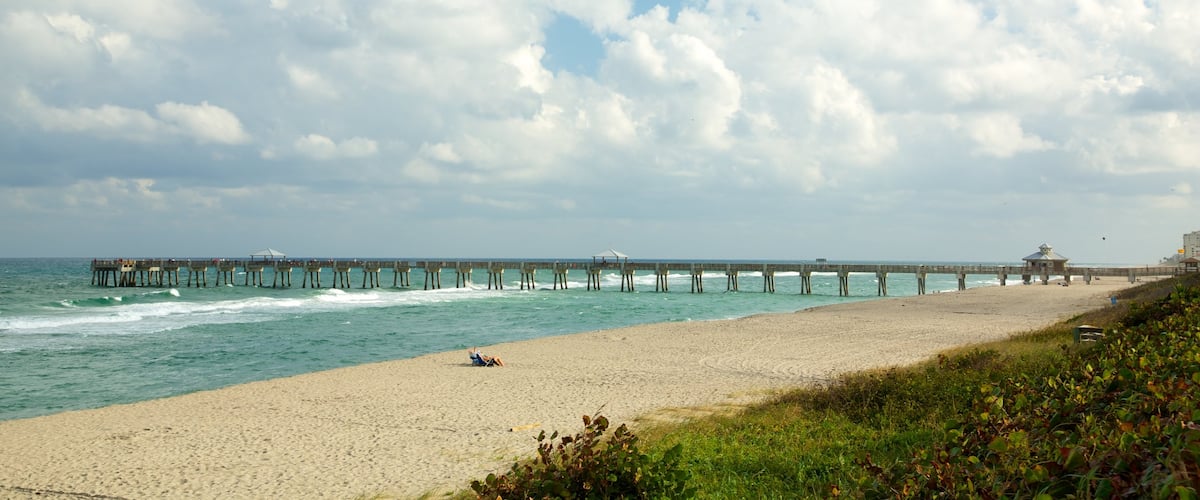 Jupiter which includes a beach and landscape views