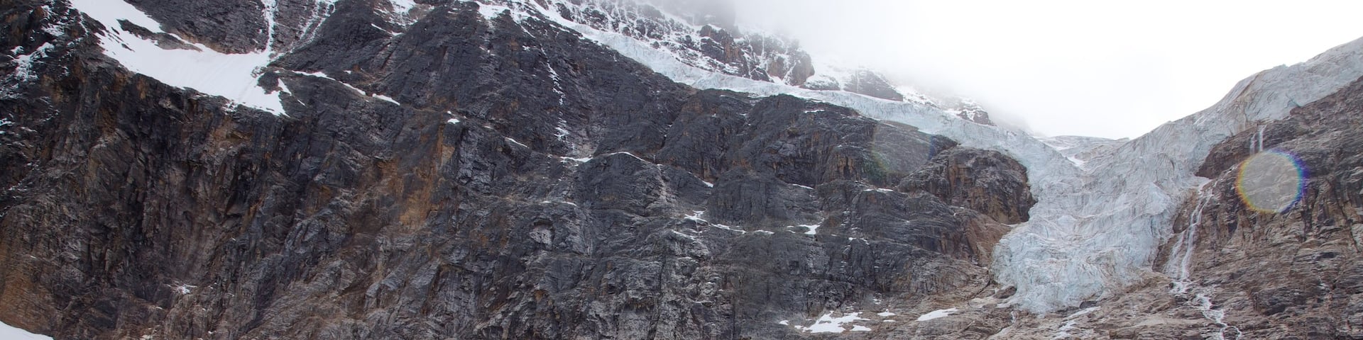 Mount Edith Cavell showing landscape views, hiking or walking and mountains