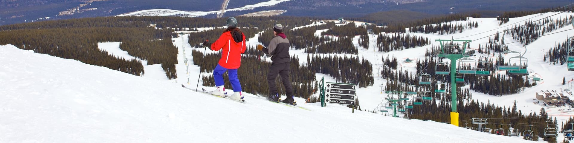 Jasper das einen Landschaften, Skifahren und Schnee