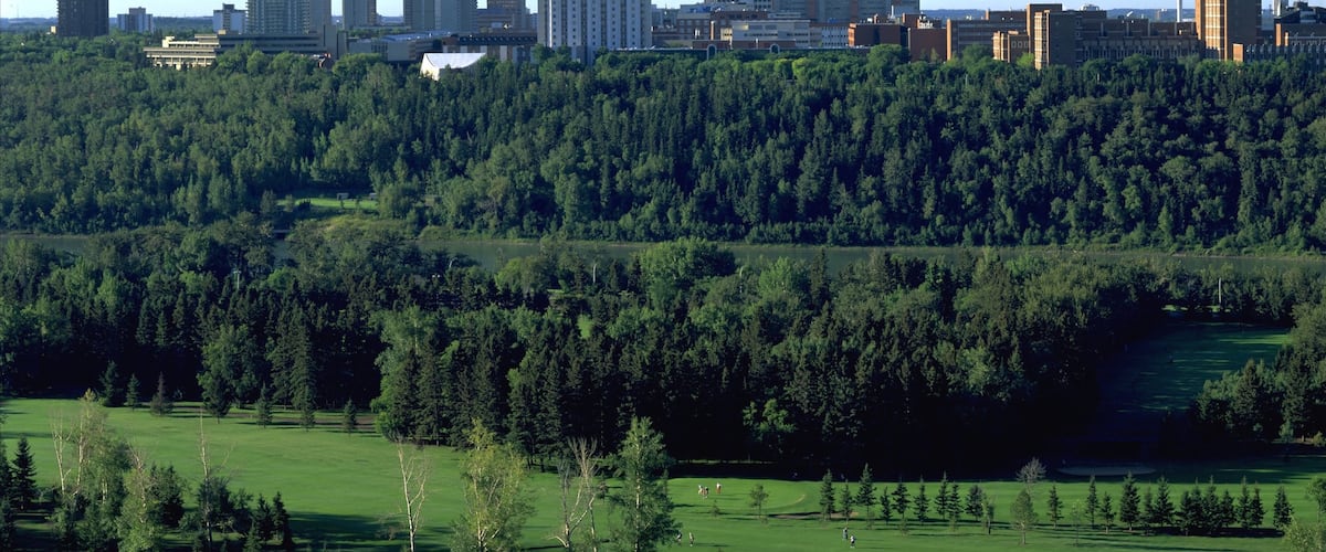 Edmonton showing a city, a high-rise building and landscape views