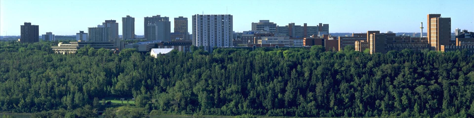Edmonton das einen Stadt, Landschaften und Wolkenkratzer