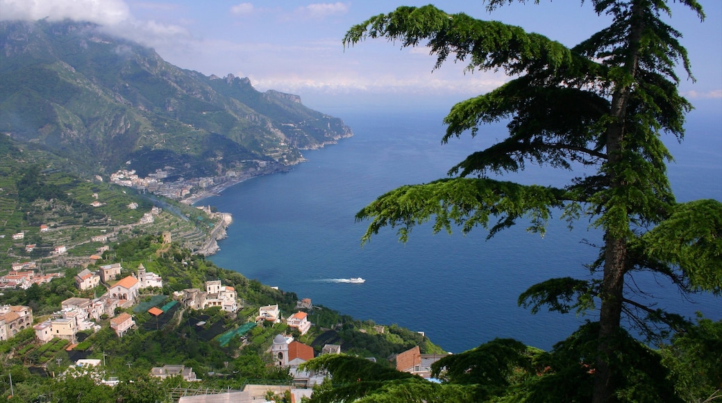 Amalfi Coast showing boating, mountains and landscape views