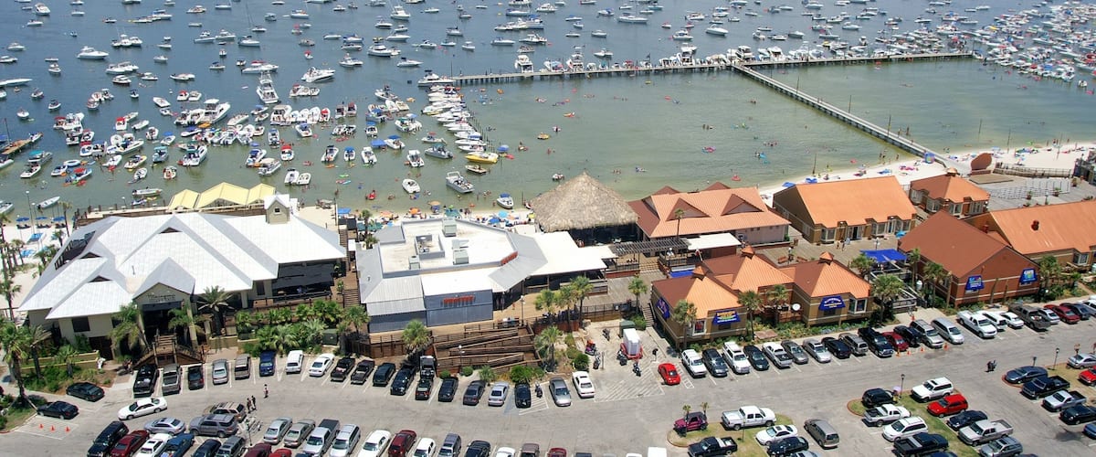 Pensacola Beach showing a bay or harbour and boating
