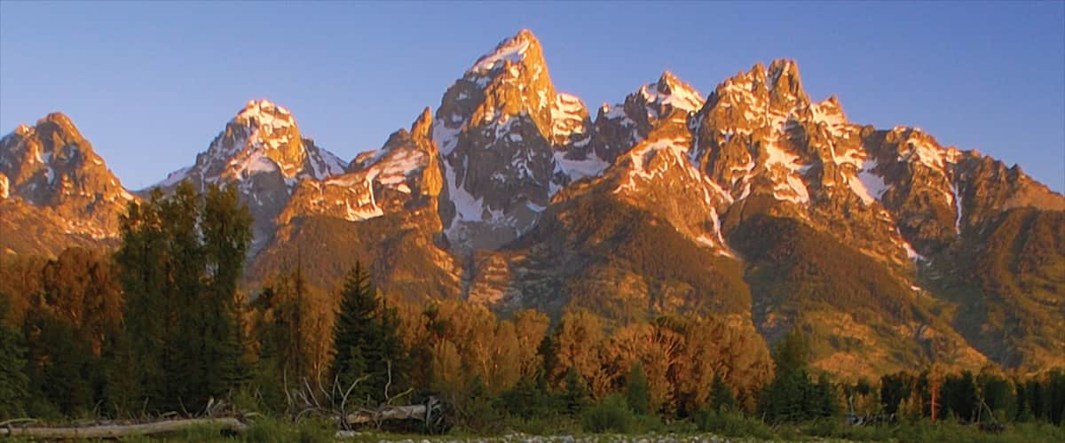 Jackson Hole mostrando hojas de otoño, un lago o abrevadero y vistas de paisajes