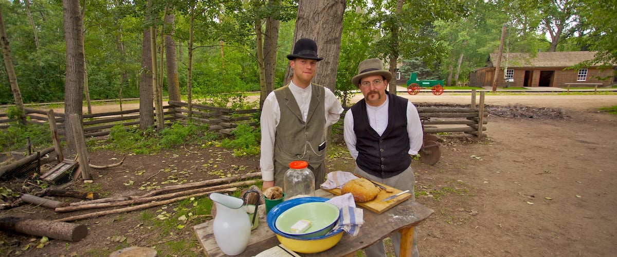 Fort Edmonton Park montrant nourriture