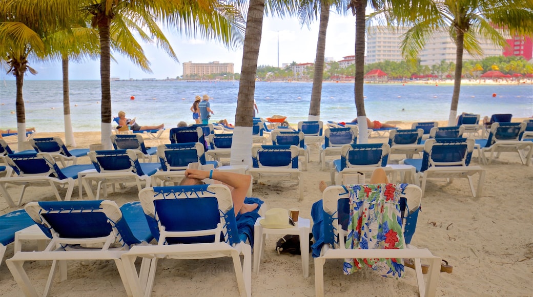 Playa Linda which includes tropical scenes, general coastal views and a sandy beach